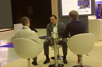 Gespräche am Block-Gemini-Stand
