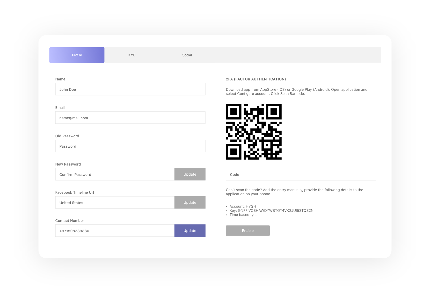 Block Gemini - Profile Design
